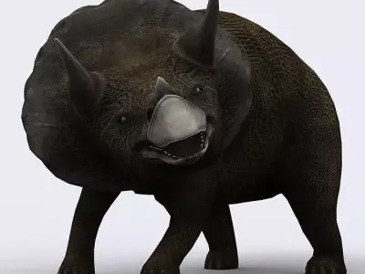 3DRT - Dinosaurs - Triceratops Low-poly 3D model