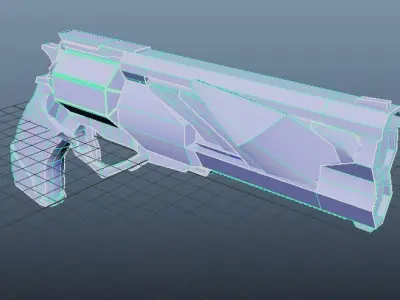 ROG Scifi Pistol Low-poly 3D model