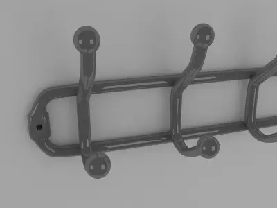 Fixed Clothes Hanger Free low-poly 3D model