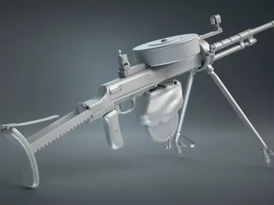 DT-29 Tank Machine Gun 3D model