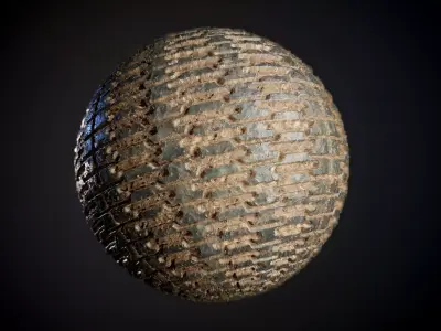 Tank Tred Military Dirty Seamless PBR Texture Texture