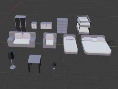 Asset pak furniture Free 3D model