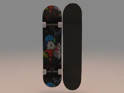 Donald Duck Skateboard Skate  3D model