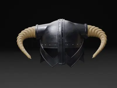 VIKING HELMET 3D LOW POLY Low-poly 3D model