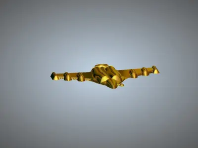 Rafele gold fighter jet 3D print model