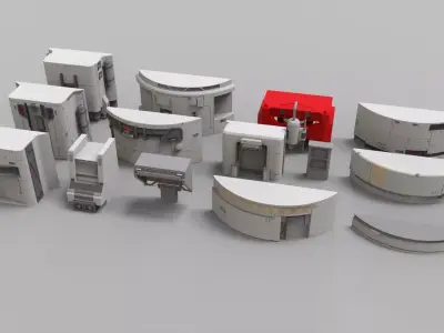 sci-fi Architecture kitbash 38 3D model