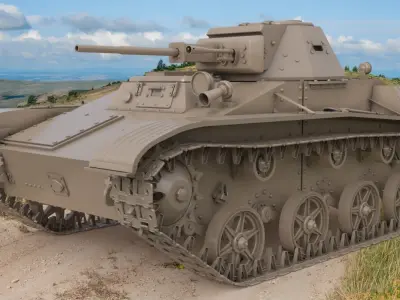 Tank T 60  Clay VRay 3D model