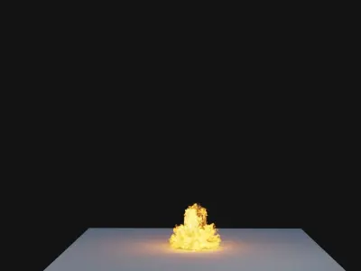 Dirt Explosion Simulation Smoke OpenVDB Low-poly 3D model