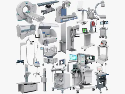 Medical Equipment 16 in 1 3D model