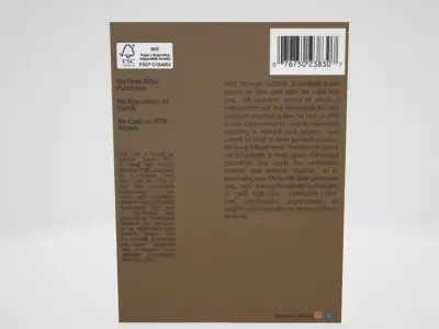 50 Visa Balloon Gift Card Low-poly 3D model