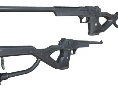 46-Desert Eagle gun model 3d game ready model Low-poly 3D model Low-poly 3D model