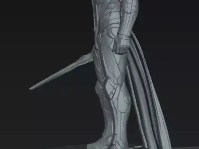 Knight Prime Sentinel Commander 32mm STL SciFi Miniature 3D print model