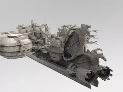 Dragon Massive Zeppelin Juggernaut 3D model