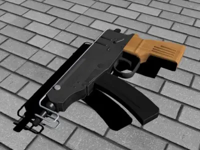 VZ61 Skorpion Low-poly 3D model