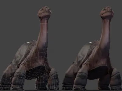 Galapagos Tortoise Low-poly model 3D model