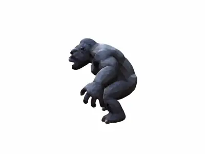 King Kong Gorilla Powerfull  Animal In The Forest 3d Render 3D model