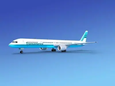 Boeing 757-300 Transamerica 3D model