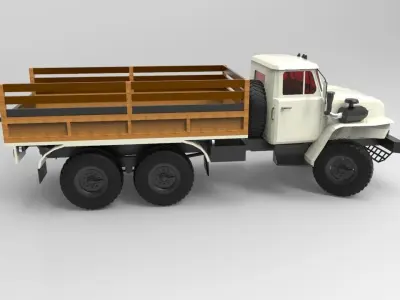 Ural-4320 General Purpose Truck 3D model