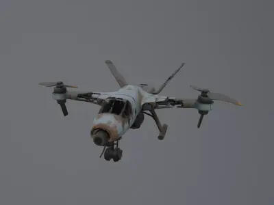 VTOL aircraft wreck 3D model