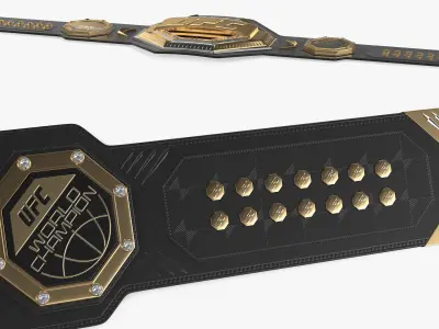 UFC Legacy Championship Belt on Floor 3D model buy