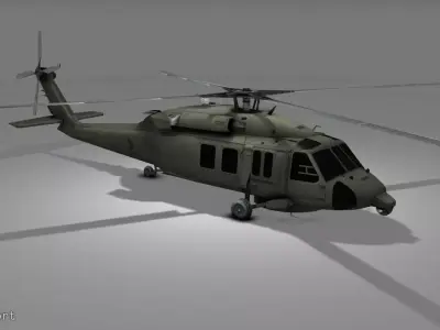 SH60 Helicopter Low-poly 3D model