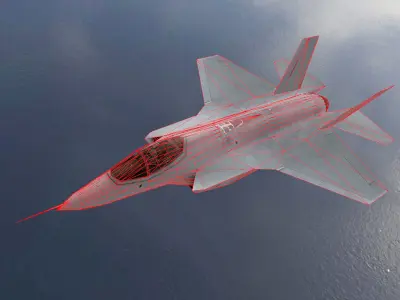 Lockheed Martin F35 Lightning Low-poly 3D model