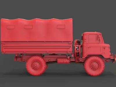 Gaz 66 Tend 3D print model