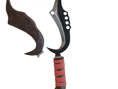 Sundanese Kujang Traditional Weapon 3D model