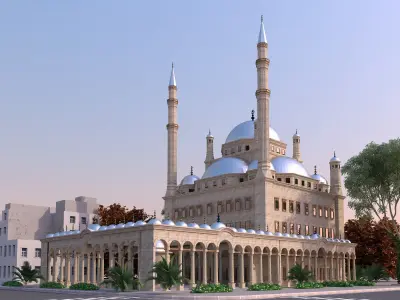 The Mosque Of Mohammed Ali Low-poly 3D model