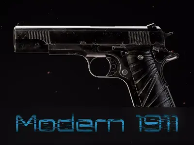 Modern 1911 Low-poly 3D model