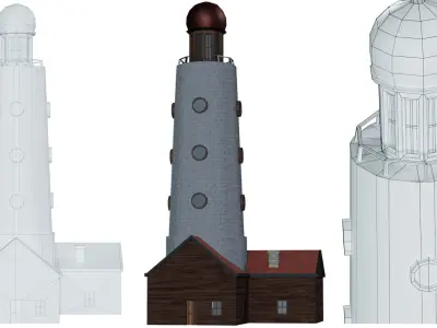 Lighthouse 04 Low-poly 3D model