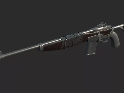 Future Sci-Fi Apocalypse-Style Modular Rifle 3D model