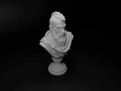 Celtic Warrior Bust Chess 3D print model
