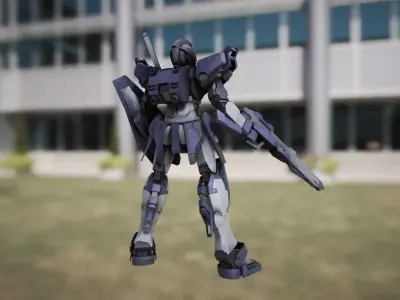 Sparrow Basic Type Gundam Low-poly 3D model