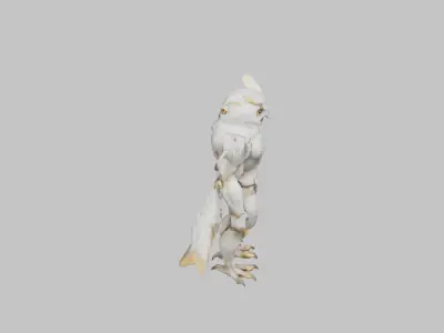 Owl Warrior Character Low-poly 3D model