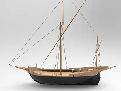 Small Sailboat 3D model