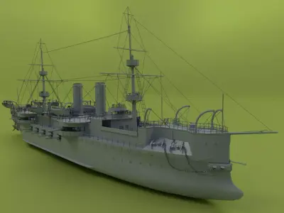 Brazilian Cruiser Almirante Tamandare 3D model