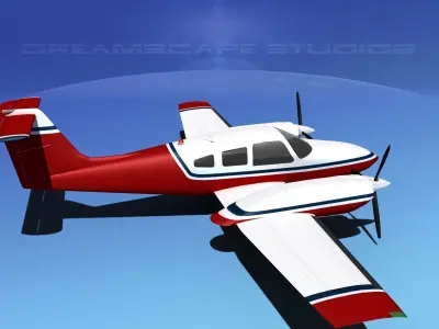 Piper PA-44-180T Turbo Seminole V03 3D model