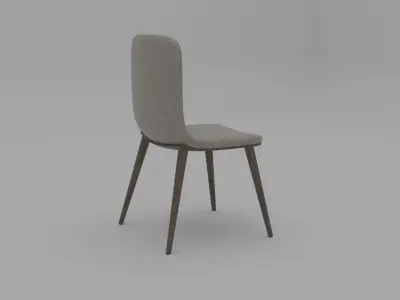 Grey checkered modern chair Free 3D model