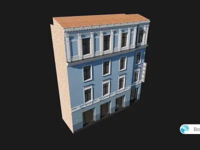 Old Riga Building 3D model Low-poly 3D model Low-poly 3D model