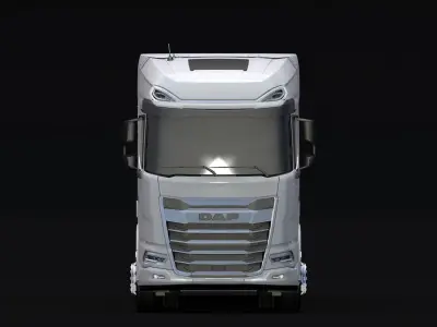 2021 DAF XG 480 Inloader Trailer Low-poly 3D model