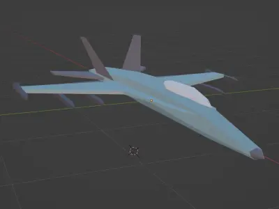F-18 Fighter Jet Low-poly 3D model