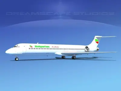McDonnell Douglas MD-87 Bulgarian 3D model