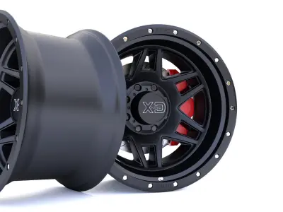 KMC XD130R Realstic Rim 3D model