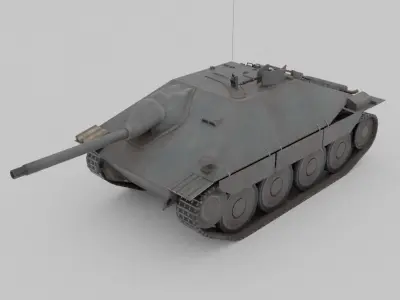 Jagdpanzer 38 Hetzer Light Tank Destroyer Low-poly 3D model