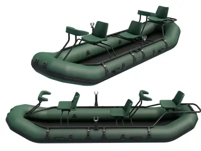  Inflatable Fishing Boat 3D model