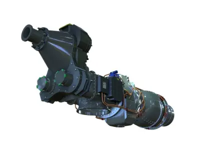 INDIAN-TURBO-PROPELLER rocket engine 3D model