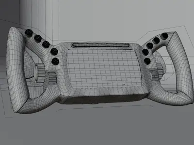 Custom Race Car Steering Wheel Free 3D model