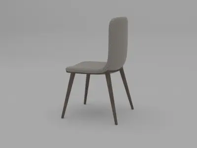 Grey checkered modern chair Free 3D model