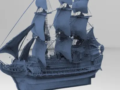 Tudor King Henry Ship 3D model